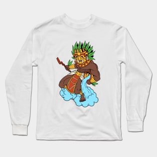 Aztec god of rain and storms - Tlaloc Long Sleeve T-Shirt